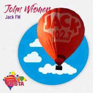 A red hot air balloon with