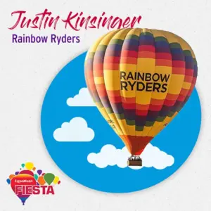 Colorful hot air balloon with