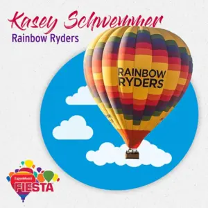 Colorful hot air balloon labeled