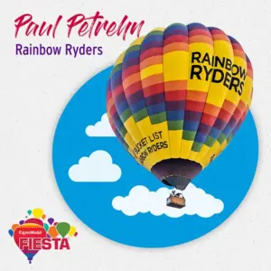 Colorful hot air balloon from