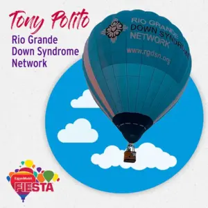 A hot air balloon labeled