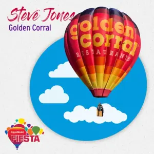 A red and orange hot air balloon with