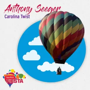 Colorful hot air balloon labeled