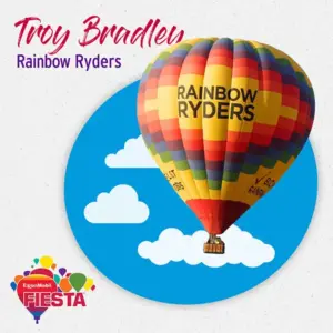 Colorful hot air balloon with