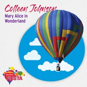 A vibrant hot air balloon named