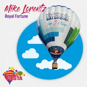 A colorful hot air balloon labeled