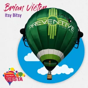 A green hot air balloon with