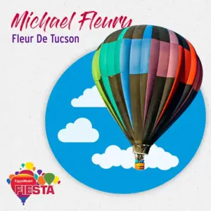 Colorful hot air balloon with text