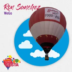 A red and white hot air balloon with