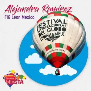 A hot air balloon displays