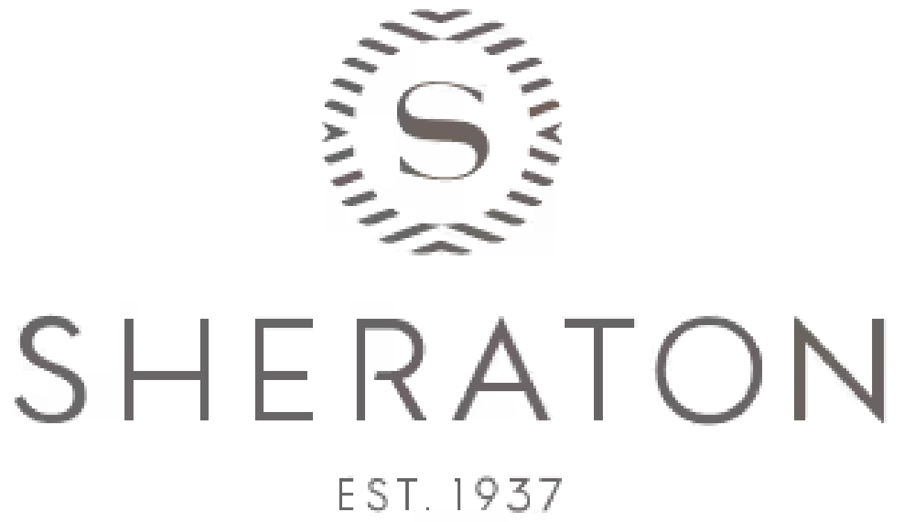 Sheraton logo features a central "S" surrounded by a circular decorative pattern, with "Sheraton Est. 1937" in elegant, modern typography underneath.