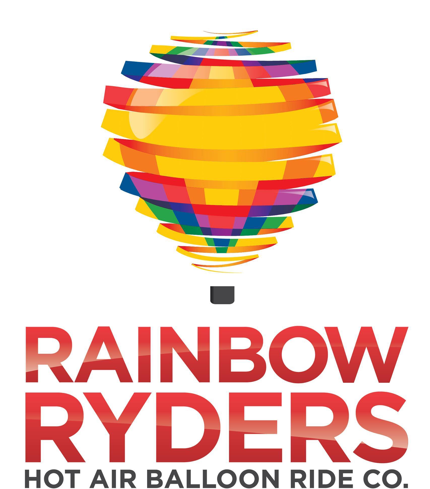 Rainbow Ryders Logo Logo featuring a circular design with an orange outer ring and a blue wave, next to stylized black letters spelling "RTS."